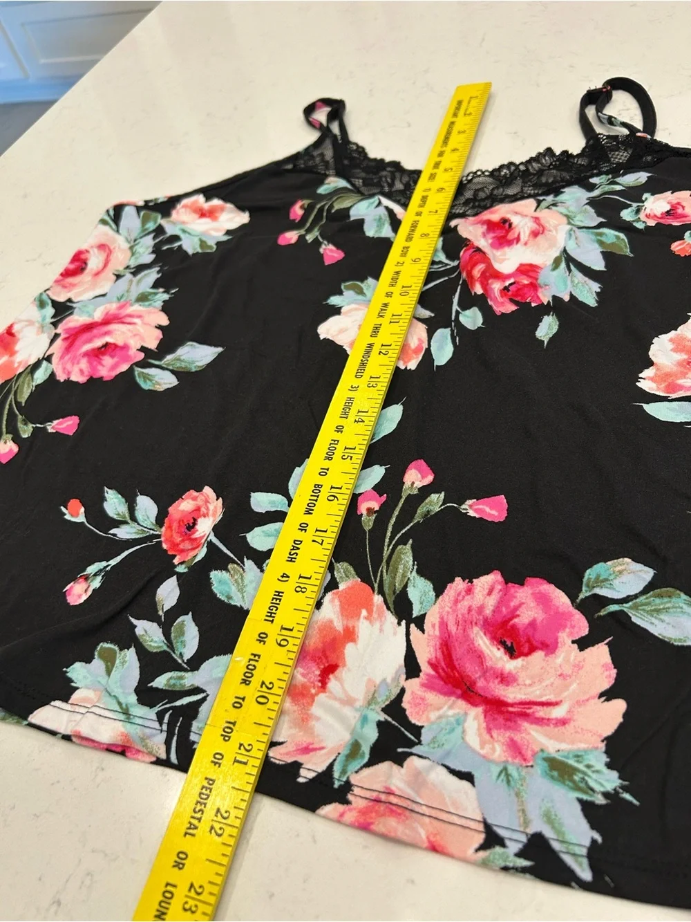 Floral Knit Cami & Short Sleep Set - Black with Pink Floral